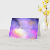 Koel Waterverven met surrealistische wolken op de  Kaart (Gele Bloem)