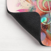Koel waterverven met verdrievoudigde muzieknoten muismat (Hoek)