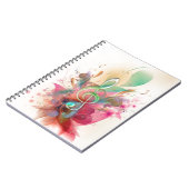 Koel waterverven met verdrievoudigde muzieknoten notitieboek (Linkerzijde)