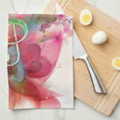 Koel waterverven met verdrievoudigde muzieknoten theedoek (Quarter Fold)