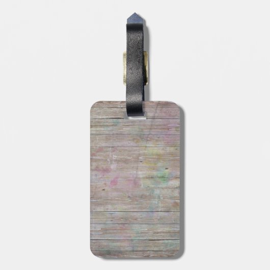 Koel waterverven splatten  vlinder bagagelabel (Achterkant verticaal)