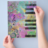 Koel Waterverven Spletters kleurrijke piano Flyer (Hand)