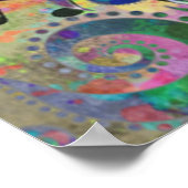 Koel Waterverven Spletters kleurrijke piano Poster (Hoek)