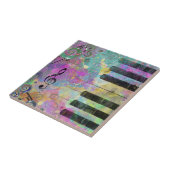 Koel Waterverven Spletters kleurrijke piano Tegeltje (Zijkant)