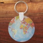 Koel Wereldkaart Sleutelhanger (Voorkant)