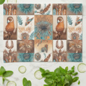 Koel Western BoHo tegelpatroon Theedoek (Gevouwen)