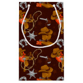 Koel Western cowboypatroon getild Klein Cadeauzakje (Achterkant)