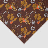 Koel Western cowboypatroon getild Tissuepapier (Detail)