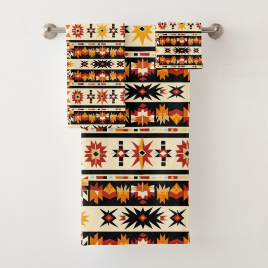 Koel Western tegelpatroon Bad Handdoek (Insitu)