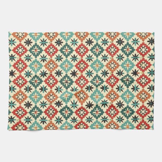 Koel Western tegelpatroon Theedoek (Horizontaal)