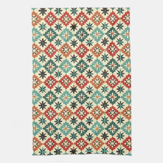 Koel Western tegelpatroon Theedoek (Verticaal)