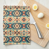 Koel Western tegelpatroon Theedoek (Quarter Fold)