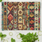 Koel Western tegelpatroon Theedoek (Gevouwen)