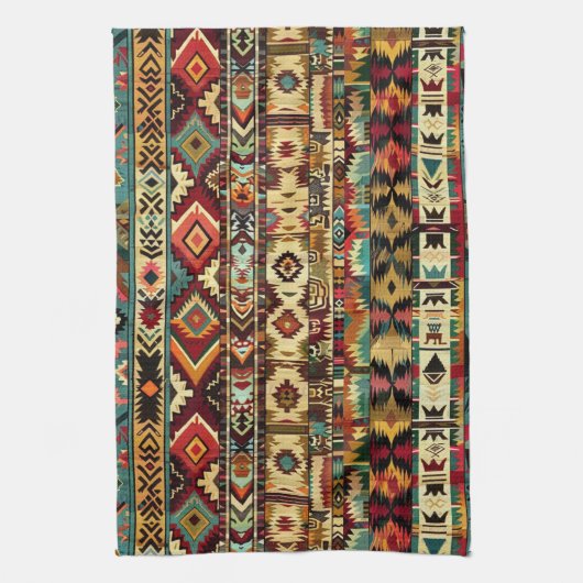 Koel Western tegelpatroon Theedoek (Verticaal)