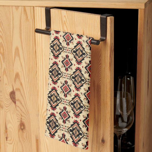 Koel Western tegelpatroon Theedoek (Derde Gevouwen)