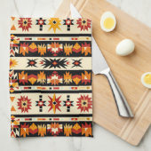 Koel Western tegelpatroon Theedoek (Quarter Fold)