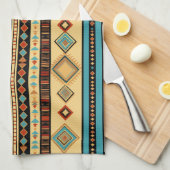 Koel Western tegelpatroon Theedoek (Quarter Fold)