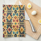 Koel Western tegelpatroon Theedoek (Quarter Fold)