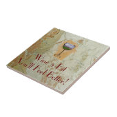 Koel-wijn-tegel! Tegeltje (Zijkant)