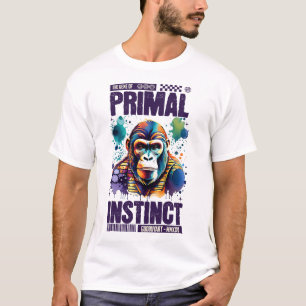 Koel Wilde Chimpansee Kunst Uniek Elegant Ontwerp T-shirt