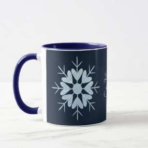 Koel Winter IJzig Blauw Kristal Glitter Sneeuwvlok Mok