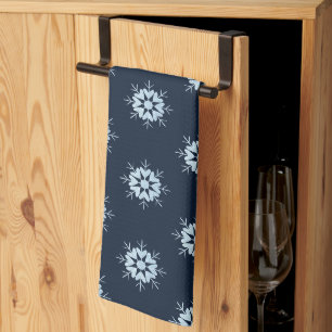 Koel Winter IJzig Blauw Kristal Glitter Sneeuwvlok Theedoek