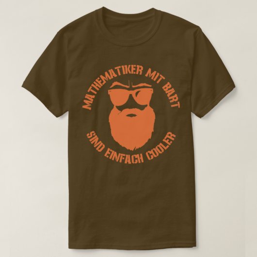 Koel wiskundige met een volle baard t-shirt (Design voorkant)