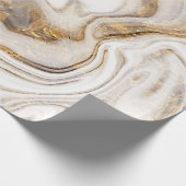Koel Wit Goud Marmer Textuur Omhulsel Cadeaupapier (Hoek)