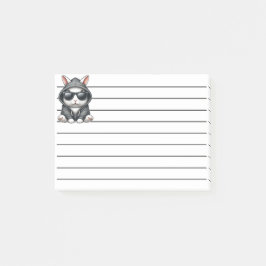 Koel wit konijn in hoodie en zonnebril post-it® notes