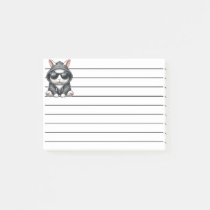 Koel wit konijn in hoodie en zonnebril post-it® notes