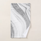 Koel wit marmer stenen zilver glitters bad handdoek (Handdoek)