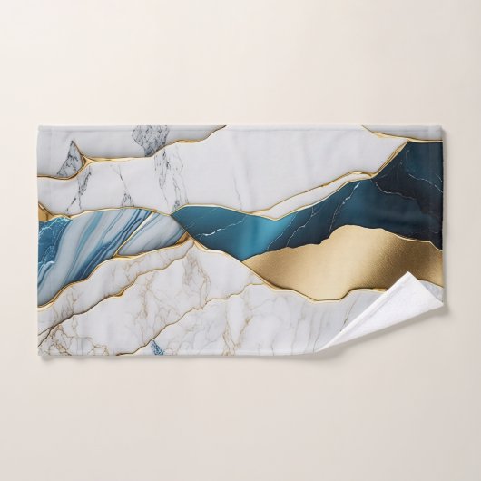 Koel wit turquoise marmeren steen goud bad handdoek (Handdoek)