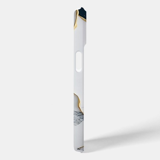 Koel wit turquoise marmeren steen goud Case-Mate iPhone case (Achterkant / Rechts)