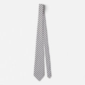 Koel witgrijze streeppatroon halsband ( stropdas (Voorkant)