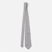 Koel witgrijze streeppatroon halsband ( stropdas (Achterkant)