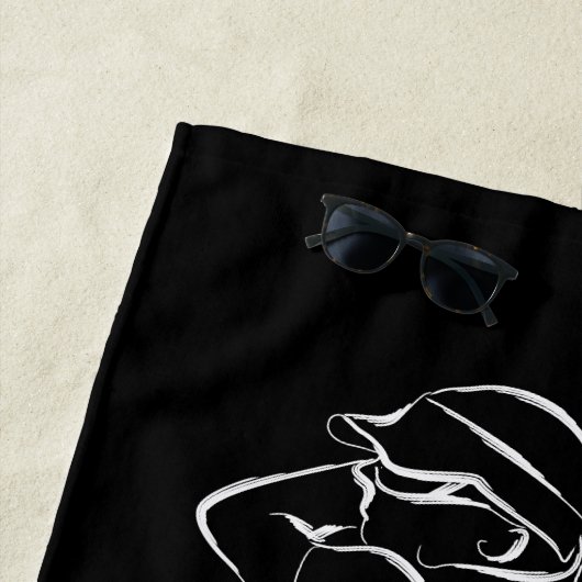 Koel Witte Moderne Voeg Uw Naam Toe Aangepaste Da Strandlaken (In situ)