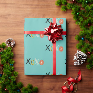 Koel "XOXO" Hartjes Valentijnsdag Mintgroen Cadeaupapier