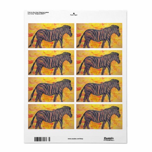 Koel Zebra Etiket (Full Sheet)
