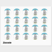 Koel Zebra Ronde Sticker (Vel)