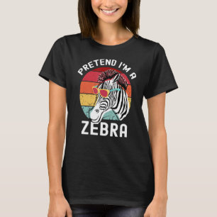 Koel Zebra Zonnebrillen Hipster Zebra Dier T-shirt