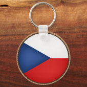 Koel zegel van de vlag van Tsjechië Sleutelhanger (Voorkant)