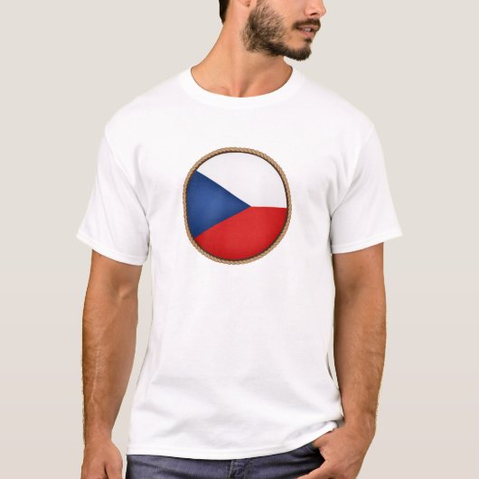 Koel zegel van de vlag van Tsjechië T-shirt (Voorkant)