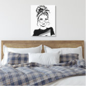 Koel zelfvertrouwen canvas afdruk (Insitu (Slaapkamer))
