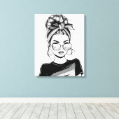 Koel zelfvertrouwen canvas afdruk (Insitu (Houten vloer))