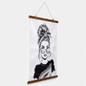 Koel zelfvertrouwen hangend wandkleed (Gebogen)