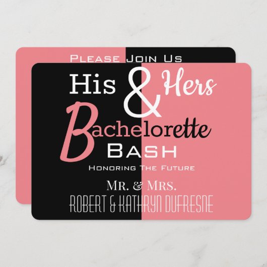 Koel zijn/haar Combo Bachelor/ette persoonlijke C Kaart (Voorkant / Achterkant)