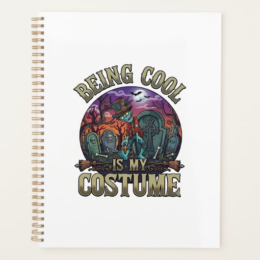 Koel zijn is kostuum Halloween Zombie Kerkhof_1 Planner (Voorkant)