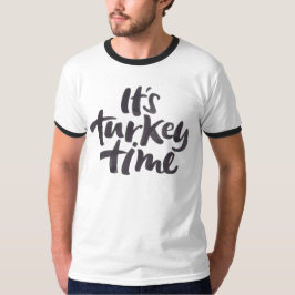 Koel zijn Turkije Time Thanksgiving Lettering T-shirt