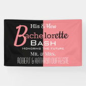 Koel Zijne & Hers Combo Bachelor/ette Persoonlijk Spandoek (Horizontaal)