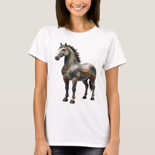 Koel Zilver ABSTRACTE KUNST Design T-shirt (Voorkant)
